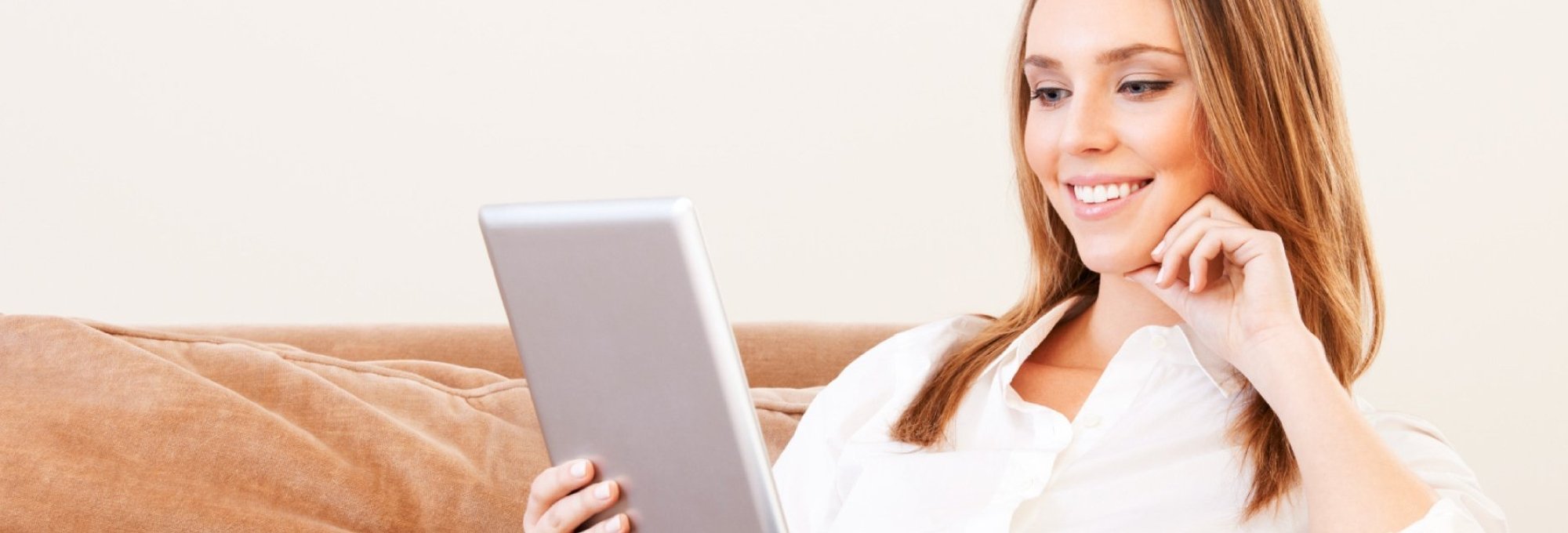 person using tablet from All American Interior in Fayetteville, NC